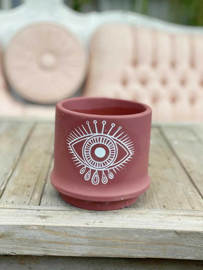 4.5" Vintage Eye Ceramic