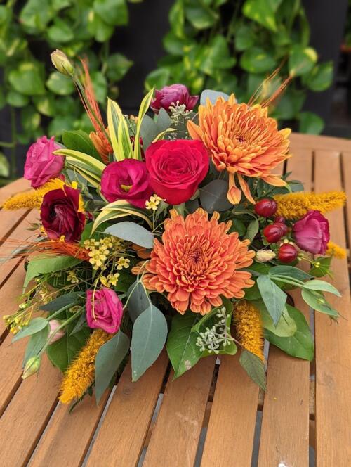 The Watering Can | A fall themed round table centerpiece