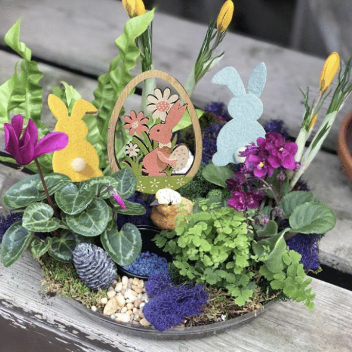 Promotional image for the kids March Break workshop program at The Watering Can Flower Market Workshop Village
