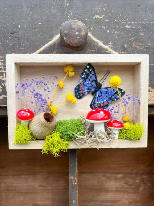 The Watering Can | This kit is made to be your own person shadow box. It includes a variety of dried florals.