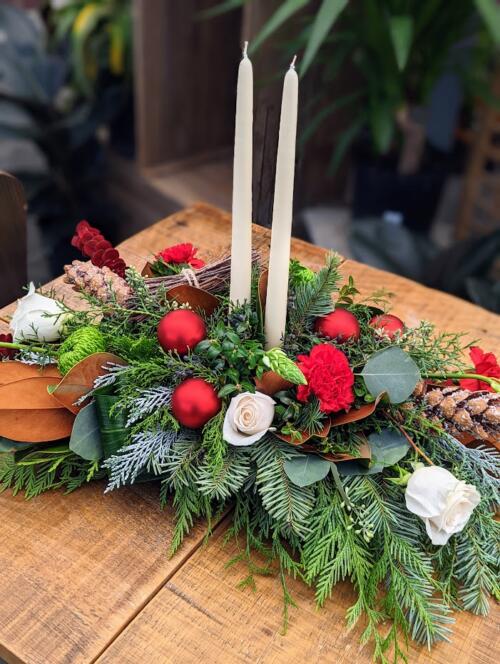 Timeless Christmas Table Arrangement