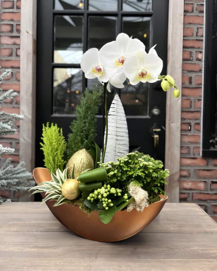Winter Luxe Orchid Planter