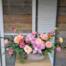 Full view of the Morning Sunrise floral arrangement in warm golden and peach tones
