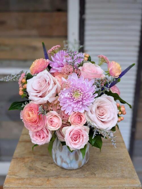 Full view of the Divine Daydream floral arrangement